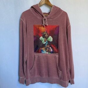 Dreamville J. Cole KOD Choose Wisely Concert Distressed Pink Hoodie Unisex M